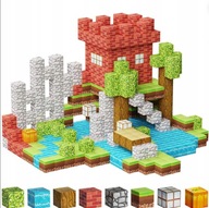 KLOCKI MAGNETYCZNE MINECRAFT SZEŚCIANY 3D DUŻY ZESTAW WORLD FORREST