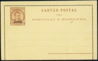 Cartao Postal Para Portugal e Hespanha 25 Reis Portugal Acores 1900