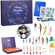 WĘDKARSKI KALENDARZ ADWENTOWY DLA WĘDKARZY AKCESORIA PRZYNĘTY ZESTAW 24 EL