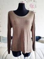 BLUZKA BLUZECZKA SWETERKOWA VINTAGE CEKINY SWETEREK paski paskami SWETER