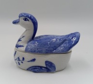 Kaczuszka, porcelana, pojemniczek, 16 cm śliczna na przydasie