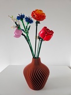 Wazon "Geometric Twist" – kolor miedziany SILK – Idealny do kwiatów LEGO