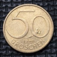 *AUSTRIA [0008]*50 groszy (Groschen) 1990 II Republika Szyling austryjacki