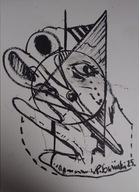 Kompozycja wewnętrzna – rysunek ekspresyjny A4 – R. Sowiński