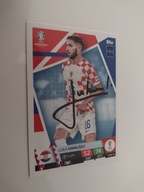 Karta topps match attax autograf Chorwacja Luka Ivanusec Euro 2024