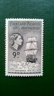 Falkland Islands Dependencies * 9d QEII kolonie angielskie brytyjskie