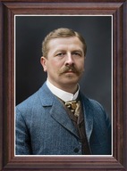 Obraz Józef Babiński portret w drewnianej ramie ze szkłem