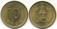Korea 10 Won - 1985r ... Monety