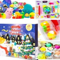 KALENDARZ ADWENTOWY ŚWIĄTECZNY DLA DZIECI POPIT GNIOTKI Z GNIOTKAMI PREZENT