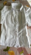 Biała bluzka w paski roz 46 gratis 2 apaszki