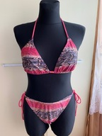 38 M 40 42 strój kąpielowy dwuczęściowy bikini wzór wężowy