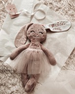 Personalizowany królik imię/metryczka prezent dla dziecka pamiątka narodzin