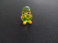 Piękny szklany ptaszek, ręczna robota, piękne uranowe szkło 2,8cm (A121)