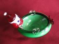 SZKLANY KLOWN MURANO JAKO POPIELNICZKA POJEMNIK RĘCZNA PRACA SZKŁO HUTNICZE