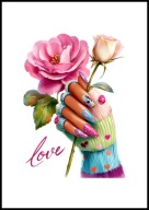 A2 PLAKAT DO SALONU MANICURE URODY, PLAKAT DLA KOSMETYCZKI PAZNOKCIE LAKIER