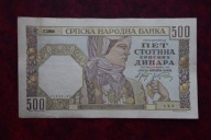 Banknot Serbia 500 Dinar 1941 rok !!!