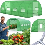 TUNEL FOLIOWY OGRODOWY ZIELONY STALOWA KONSTUKCJA 600 x 300 cm 18 m²