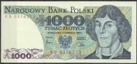 Banknoty PRL - 1000 zł 1982 seria KB . Stan UNC, jak na skanie.