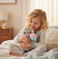 MASKOTKA MIŚ PLUSZAK PLUSZOWY KOTEK 27CM DZIECI DZIECKO PREZENT URODZINY