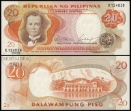 BNB - FILIPINY 20 Piso 1969 K 124838 # P145a # SEAL 3 # UNC