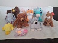 Zestaw maskotek 10szt Miś Pluszak Króliczek Serce Kaczka LisekZ370