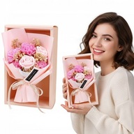 FLOWERBOX BUKIET KWIATÓW MYDLANYCH KWIATY PREZENT NA WALENTYNKI FLOWER BOX