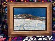 "Zimowy pejzaż za Glesnerem" obrazek Krzysztofa Grabary