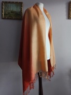 lekki WŁOSKI SZAL WEŁNIANY Z JEDWABIEM