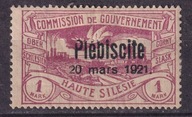 1921 Górny Śląsk wydanie przedrukowe Plebiscite Fi 40 * abklacz gw. Schmutz
