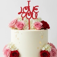 topper na tort dekoracja RÓŻNE KOLORY I LOVE YOU!!!