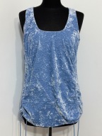 244 bluzka wygodna luźna casual błękitna ściągacze welur next baby blue M