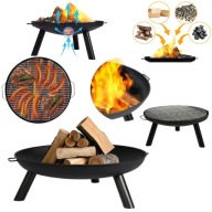 PALENISKO OGRODOWE GRILL Z RUSZTEM POKRYWĄ STALOWE DO OGNISKA