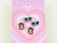 Kawaii Cult kolczyki MISIE 2 pary kawaii harajuku KC10