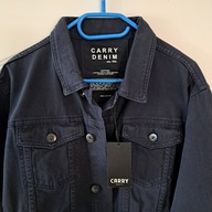 Kurtka Jeansowa CARRY DENIM Klasyczna Katana Granat - Klatka 116 - XXL