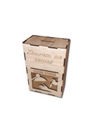 Skarbonka drewniana HDF, zbieram na tatuaż, dąb sonoma, amari, biały,czarny