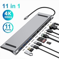 Stacha dokująca, hub USB, Splitter HDMI, LAN, VGA