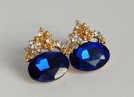 DELIKATNE KOLCZYKI POZŁACANE KRYSZTAŁ CYRKONIE