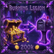 WOW WORLD OF WARCRAFT 200K GOLD BURNING LEGION A/H MIDNIGHT