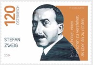 Austria 2024 Znaczek 3806 ** literatura pisarz Stefan Zweig