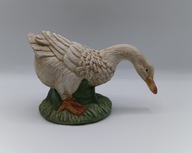 Gęś gąska - jak żywa - figurka z ceramiki ręcznie malowana kolekcjonerska