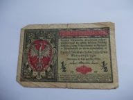 POLSKA 1/2 MARKI POLSKIEJ 1917
