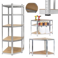 REGAŁ METALOWY GARAŻOWY MAGAZYNOWY NAROŻNY 5 PÓŁEK 180X40X70CM 875KG REBEL