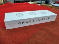 rustykalny świecznik drewniany świecznik na tealighty vintage upcykling