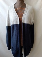 Sweter kardigan szaro granatowy bez zapięcia - M/L