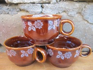 Dużą BRĄZOWA Filiżanka_Porcelit PRUSZKÓW PRL