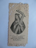 ŚWIĘTA HELENA przedwojenny ŚW. OBRAZEK KORONKA