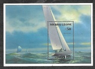 SIERRA LEONE -Puchar Ameryki - jacht " Konstelacja" 1987 ** Mi B-58 (3135)