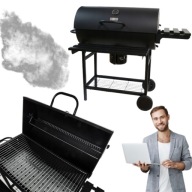 DUŻY GRILL OGRODOWY Z POKRYWĄ TERMOMETR RUSZT 70x35cm LANDGRAF PRO SMOKER