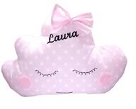 Poduszka dekoracyjna__CHMURKA haft imię METRYCZKA_chrzest__ PREZENT