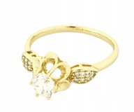 PIERŚCIONEK POZŁACANY 9 MM